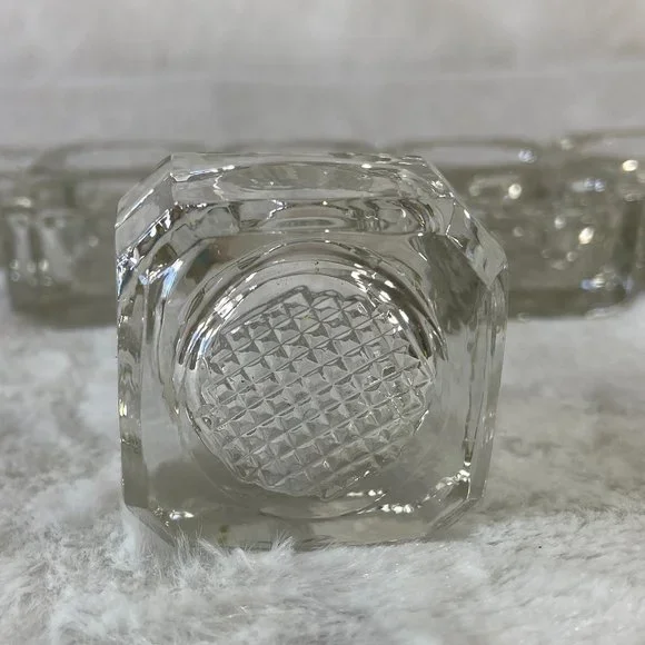 Antique Salt Cellars Salt Dips glass clear crystal open faced . 10 Total - Picture 7 of 11